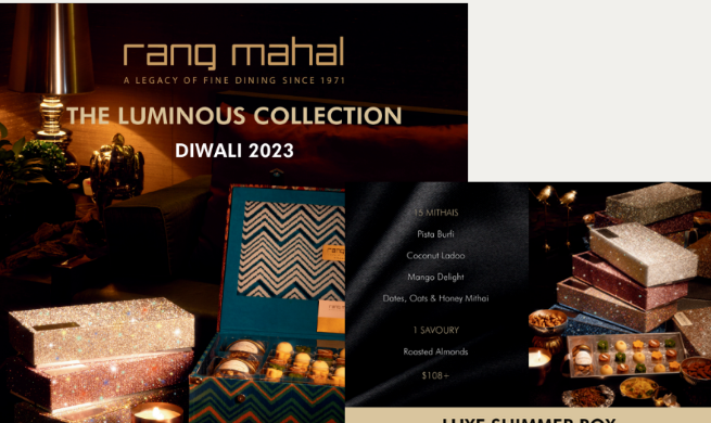 Flyer design created for Rang Mahal's Diwali collection