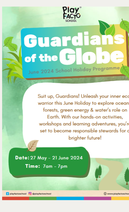 Poster design created for PlayFACTO School holiday programme